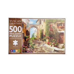 Tuscan Courtyard 500-Piece Jigsaw Puzzle by